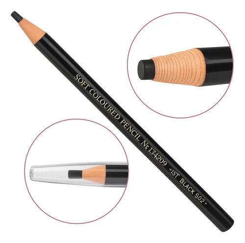 Lápis Dermatográfico Sobrancelha Cosmetic Art - Preto, Marrom e Branco