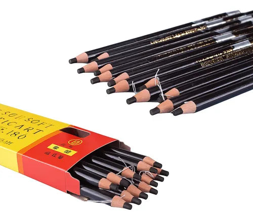 Lápis Dermatográfico Sobrancelha Cosmetic Art - Preto, Marrom e Branco