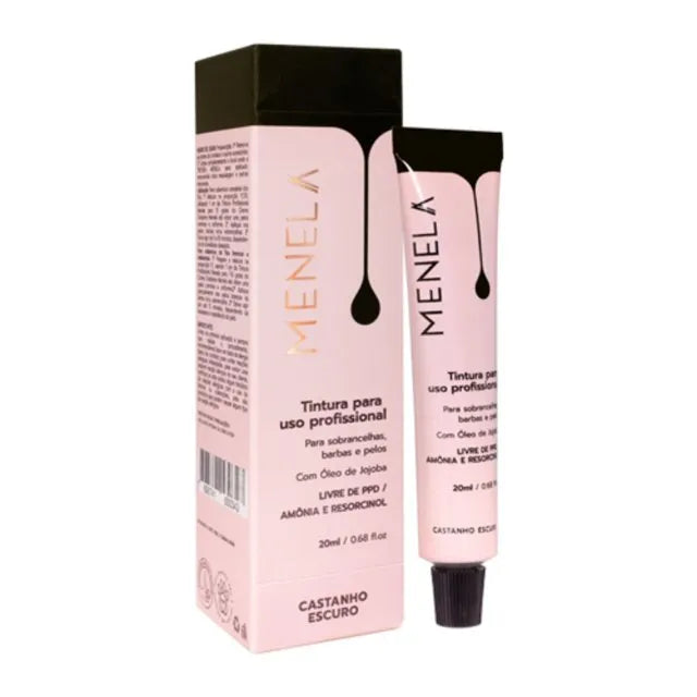 Tintura Profissional para Sobrancelhas Menela - Preto 20ml