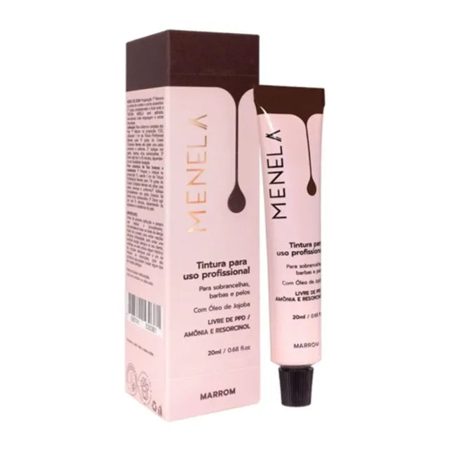 Tintura Profissional para Sobrancelhas Menela - Preto 20ml