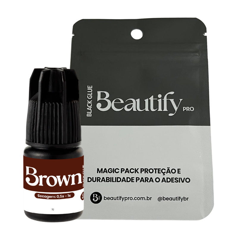 Cola Adesivo Brown Beautify Pro 3g Para Alongamento Cílios
