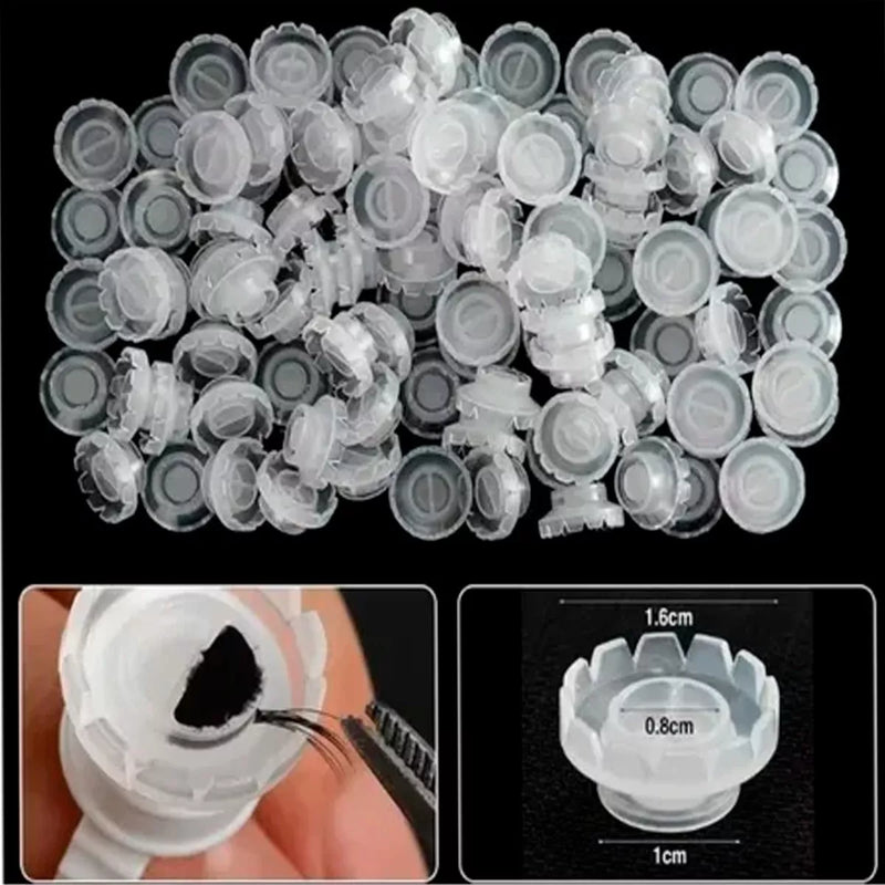 Kit Com 20 Batoques Flor Volume Russo Alongamento De Cílios