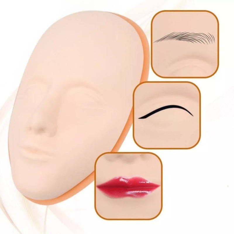Rosto 3d Treino Pele Sintética Cilios Microblading Tatuagem