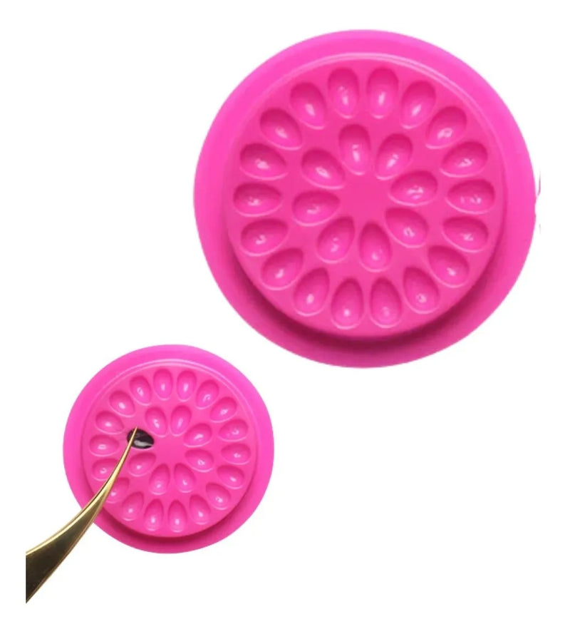 Flor De Plastico Porta Cola Alongamento De Cílios Com 10un.