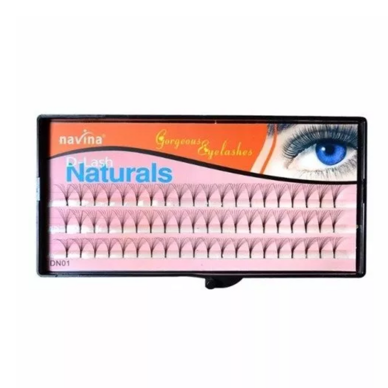 Cílios Tufo Navina Natural Sem Nó 6D Fios