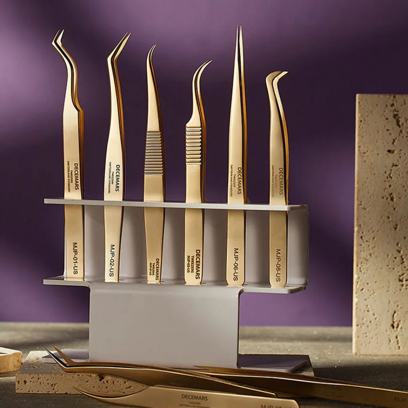 Pinça Decemars Linha Gold Profissional Extensão de Cílios