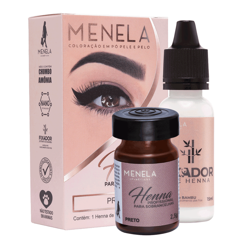 Henna Menela 2,5g + fixador de 15ml